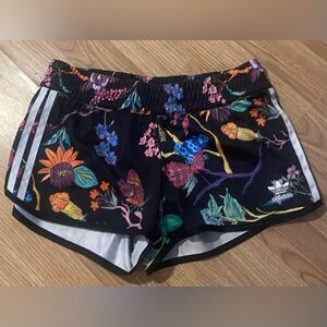Adidas Poisonous Garden Women's Black Floral Athletic Shorts